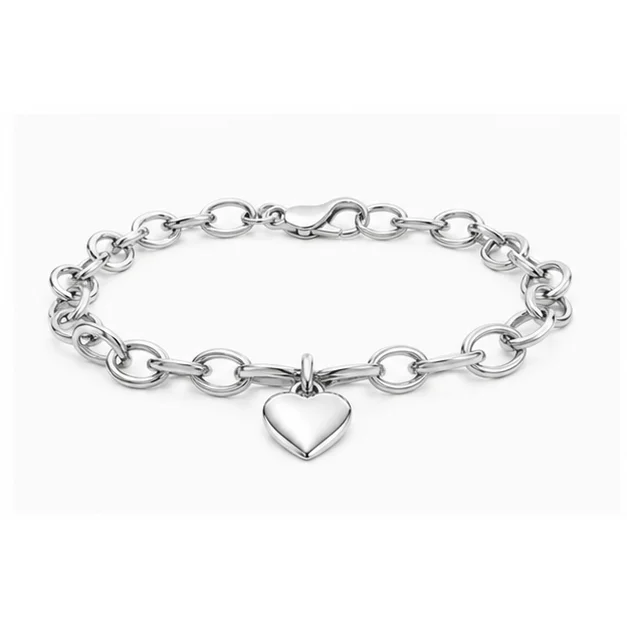 Kalp Charm Gümüş Bileklik 2